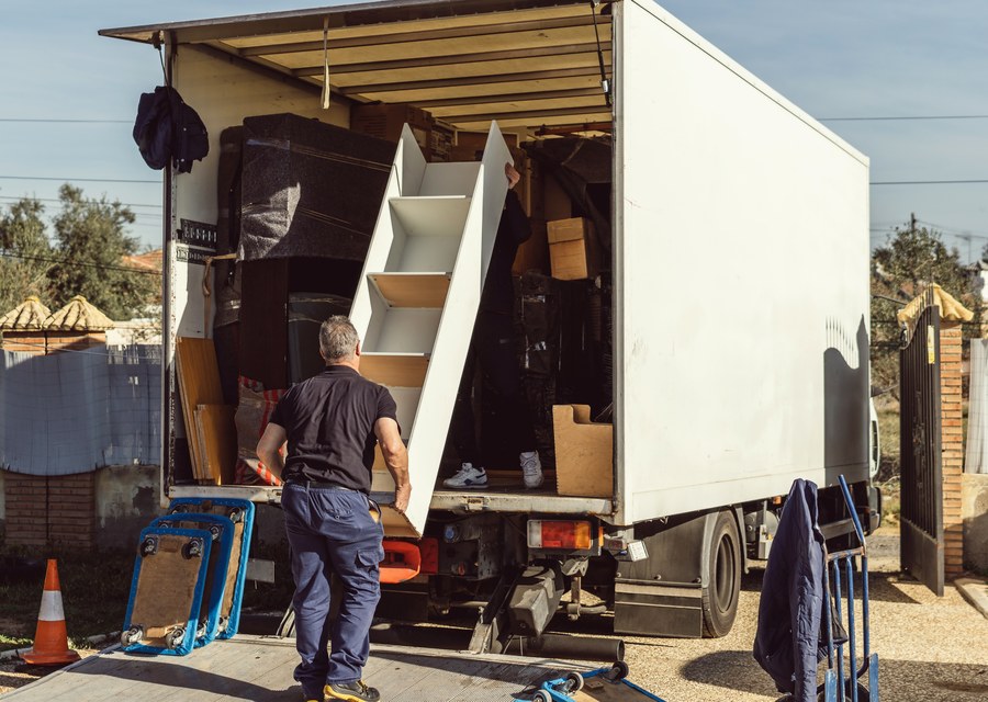 Movers loading a truck in Tucson, Arizona