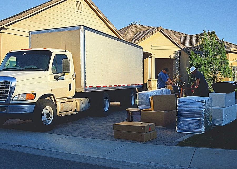 Movers loading a truck in Cincinnati, Ohio