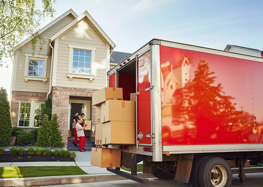 Movers loading a truck in Henderson, Nevada