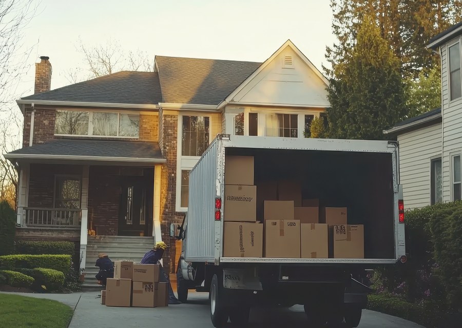 Movers loading a truck in North Charleston, South Carolina