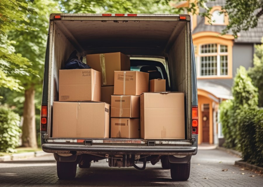 Movers loading a truck in San Antonio, Texas