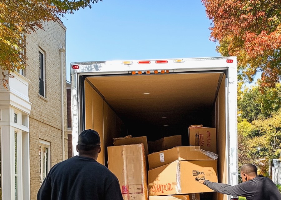 Movers loading a truck in North Charleston, South Carolina