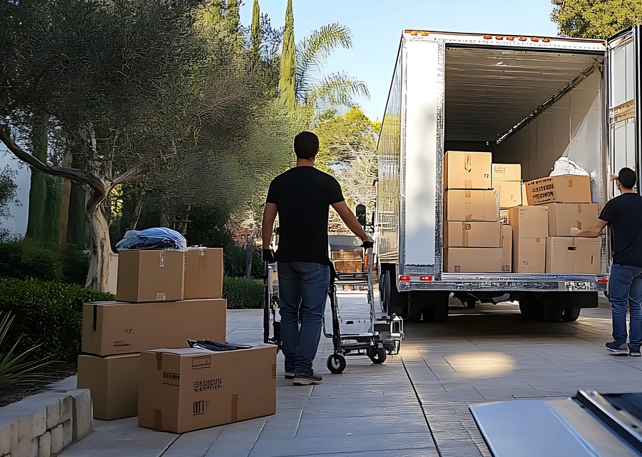 Movers loading a truck in Salt Lake City, Utah
