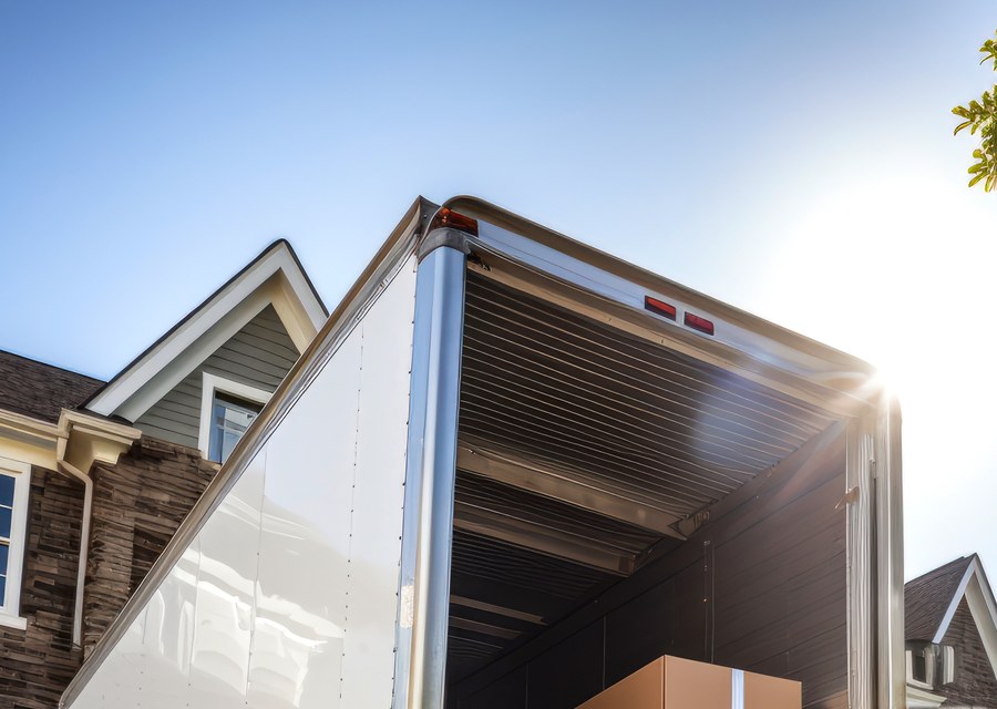 Movers loading a truck in Ann Arbor, Michigan
