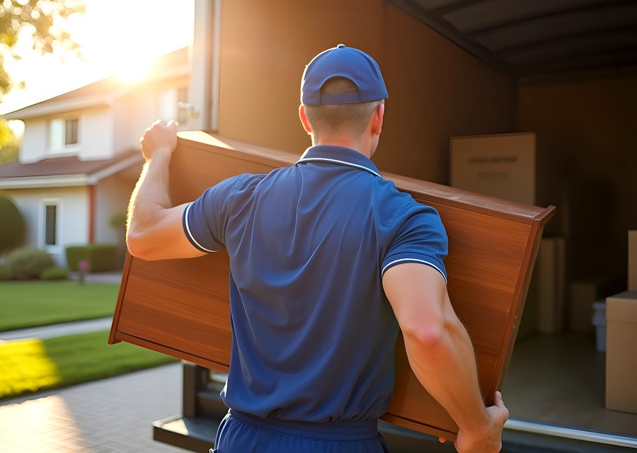 Movers loading a truck in Lexington, Kentucky