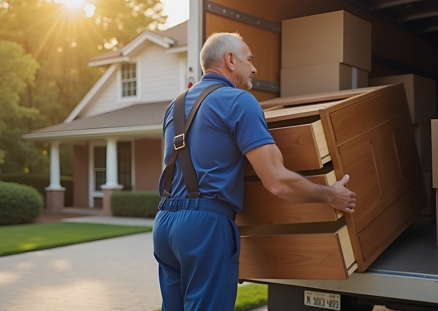 Movers loading a truck in Ann Arbor, Michigan