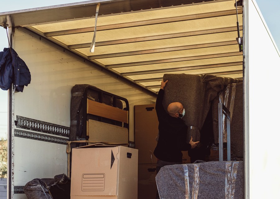Movers loading a truck in Charlotte, North Carolina