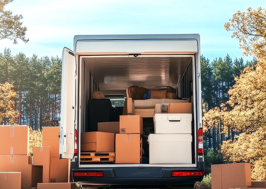 Movers loading a truck in Portland, Oregon