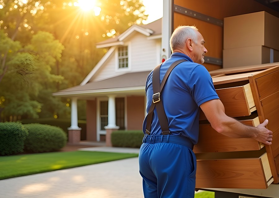 Movers loading a truck in Buffalo, New York