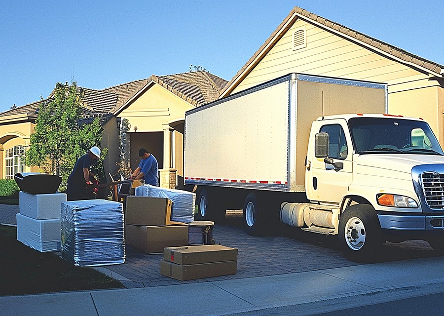 Movers loading a truck in Sparks, Nevada