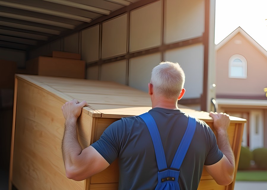 Movers loading a truck in Tampa, Florida