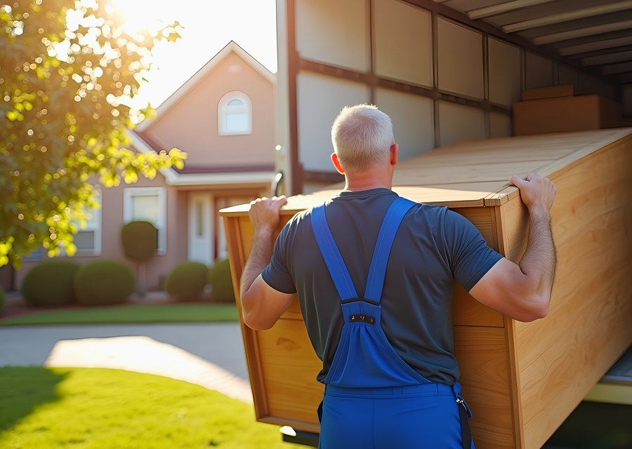 Movers loading a truck in Gresham, Oregon