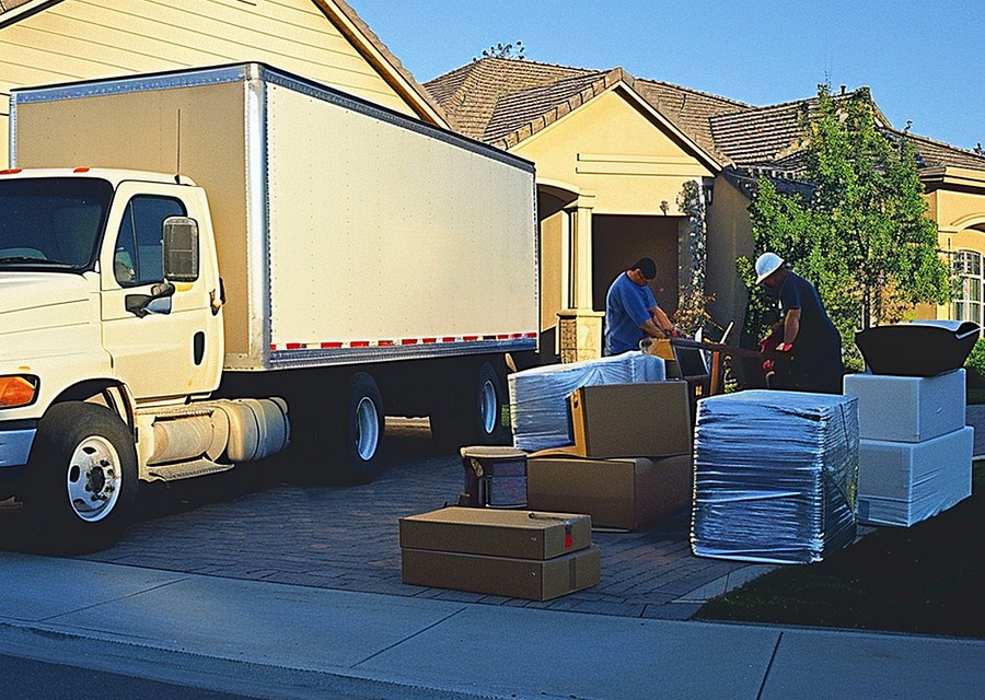 Movers loading a truck in Las Vegas, Nevada