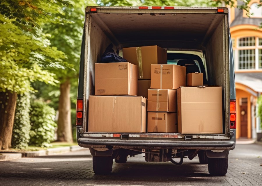 Movers loading a truck in Colchester, Vermont