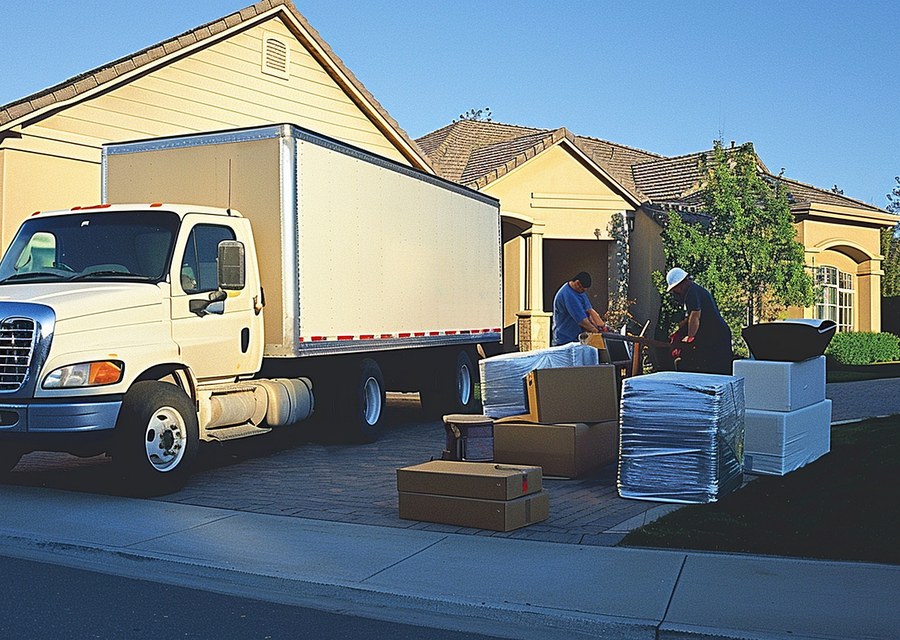 Movers loading a truck in Reno, Nevada