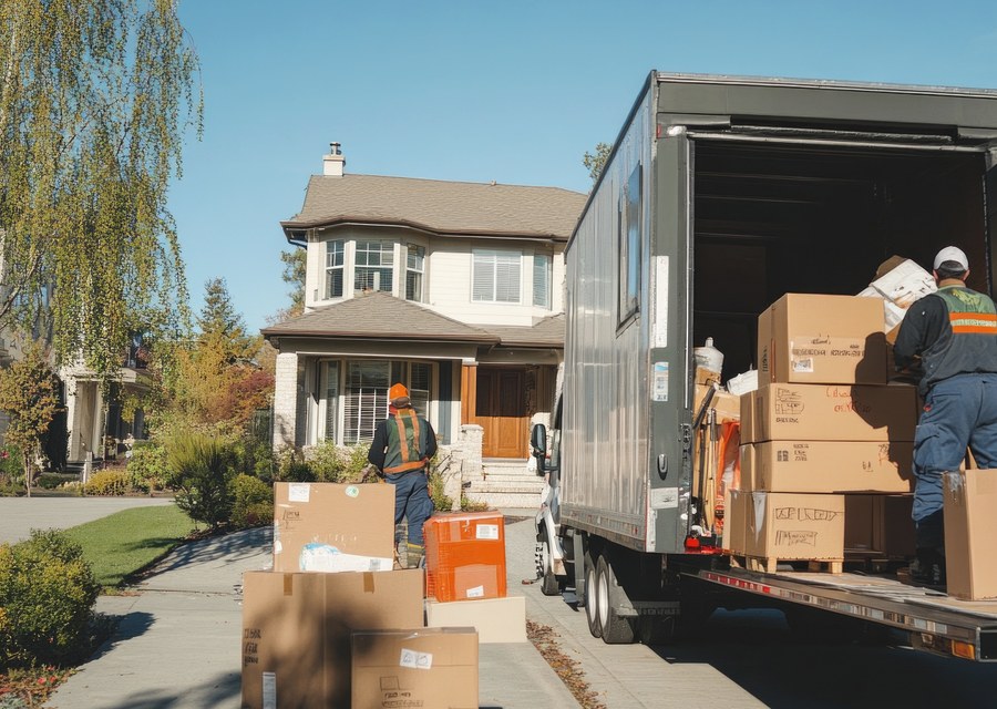 Movers loading a truck in Union, New Jersey