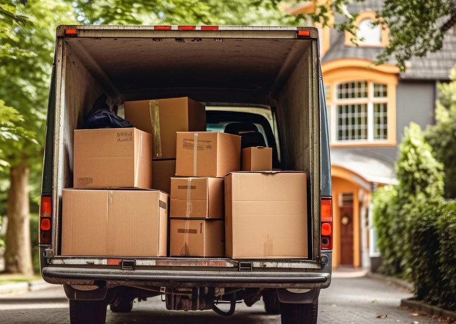 Movers loading a truck in Carmel, Indiana
