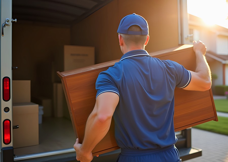 Movers loading a truck in Wichita, Kansas