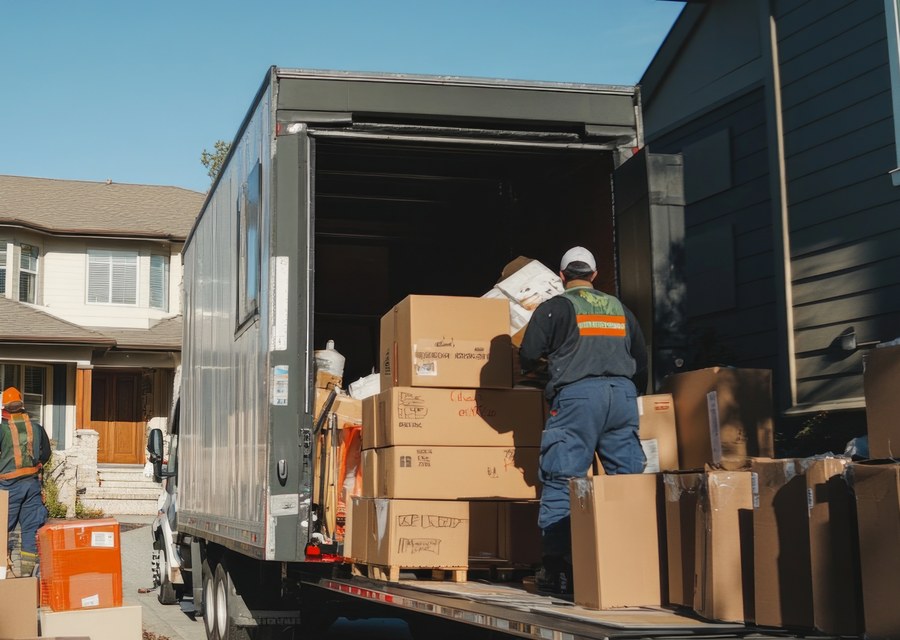 Movers loading a truck in Mesa, Arizona