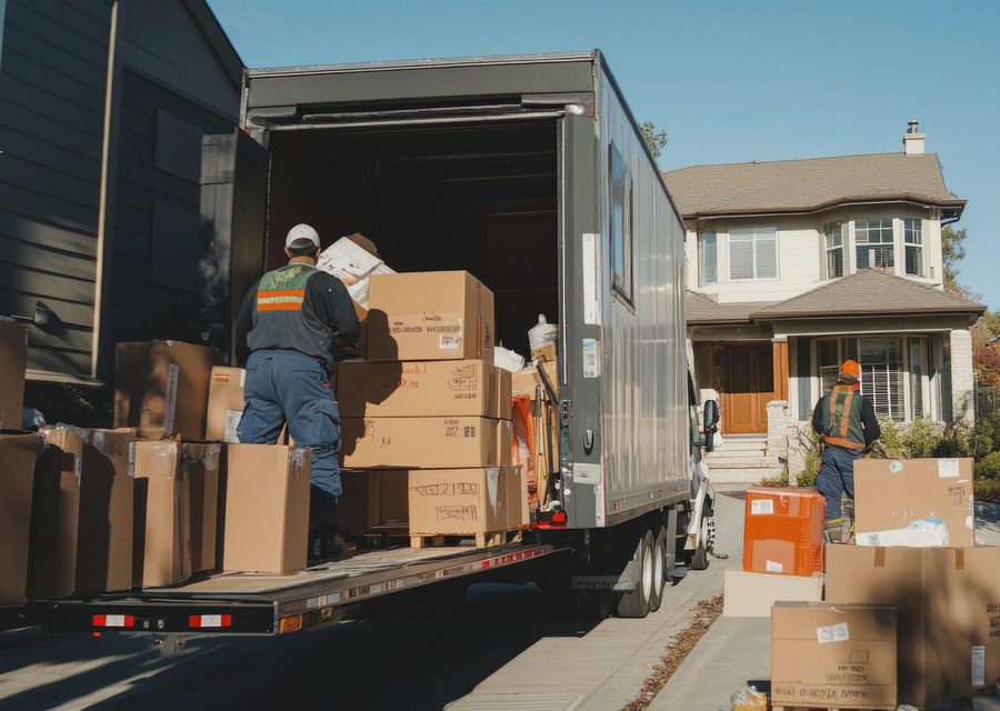Movers loading a truck in Meridian, Idaho