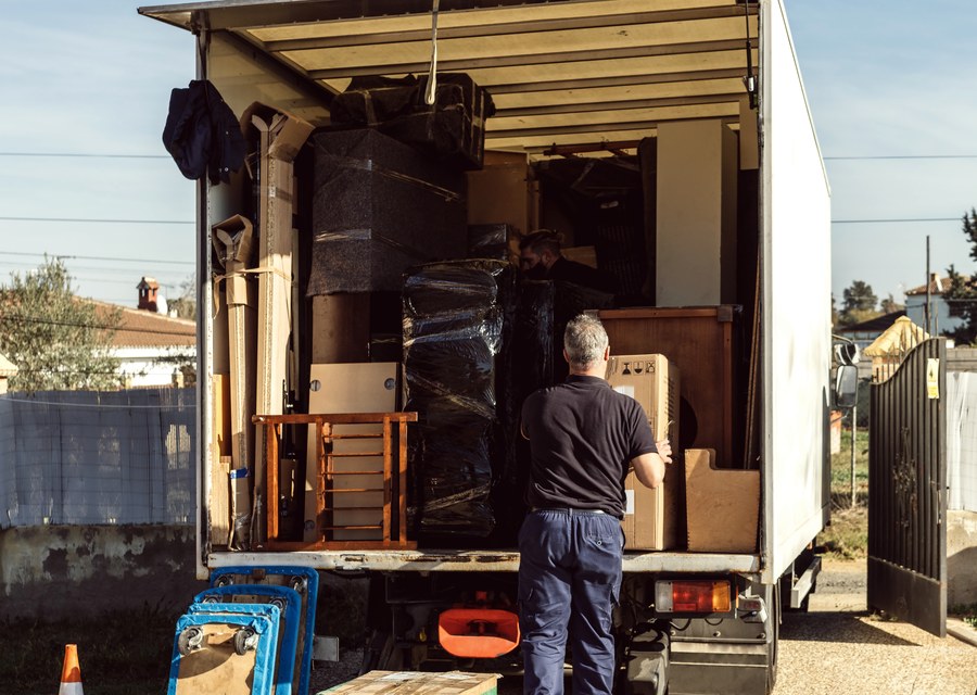 Movers loading a truck in Tacoma, Washington