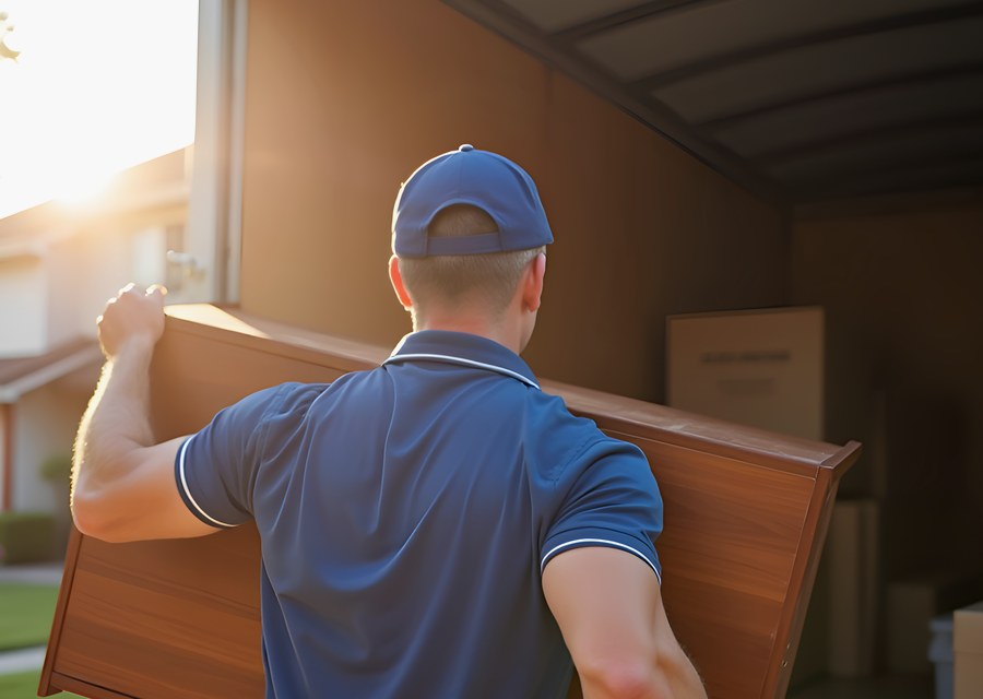 Movers loading a truck in Raleigh, North Carolina