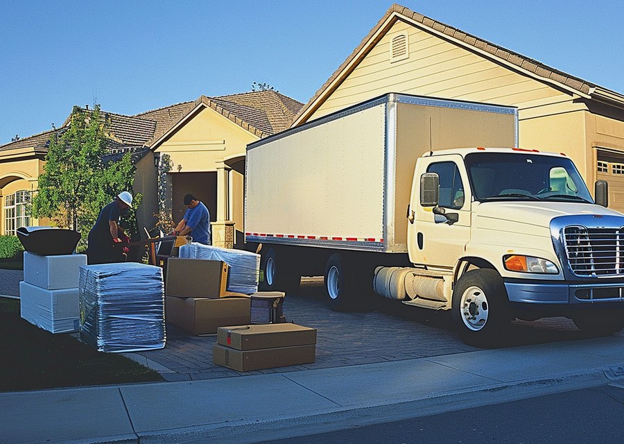 Movers loading a truck in Buffalo, New York