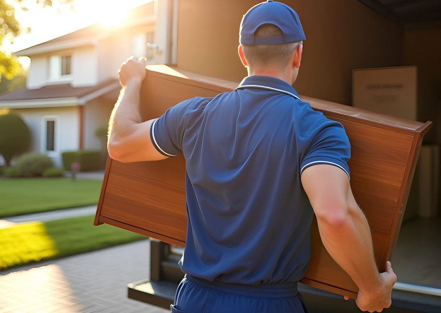 Movers loading a truck in Chicago, Illinois