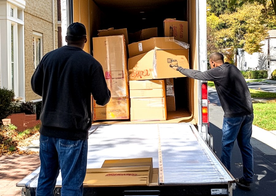 Movers loading a truck in Mt Pleasant, South Carolina