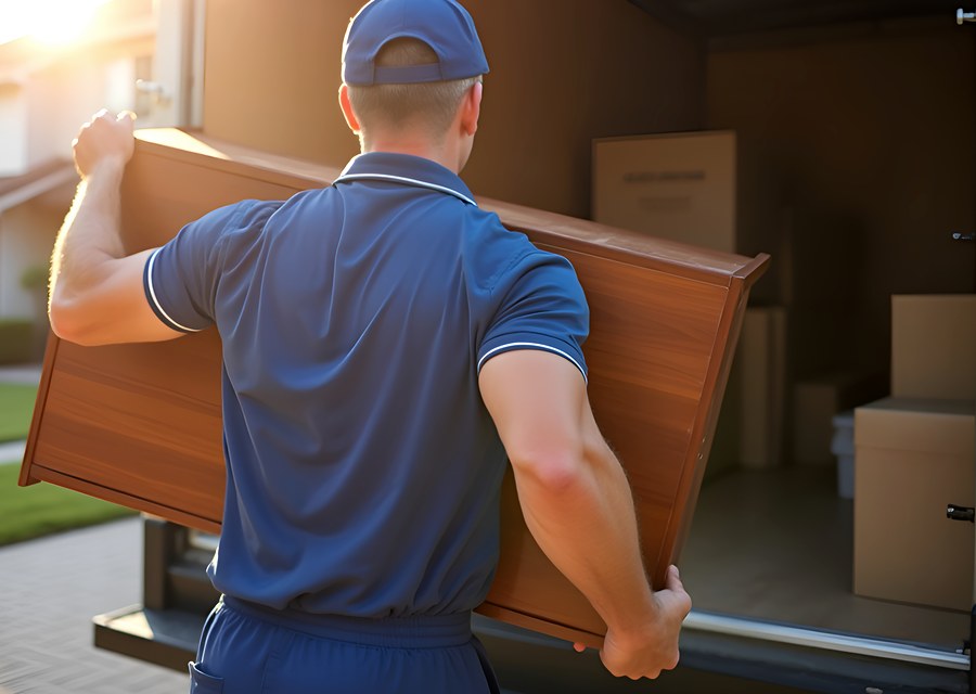 Movers loading a truck in Jackson, Mississippi