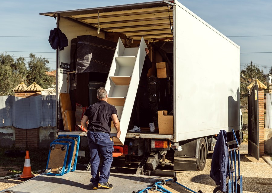 Movers loading a truck in Augusta, Georgia