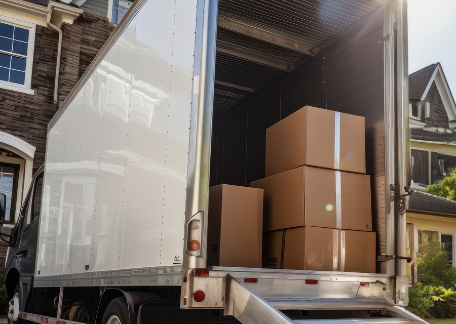 Movers loading a truck in Buffalo, New York