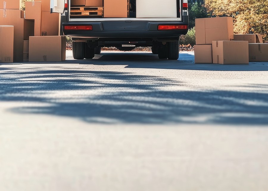 Movers loading a truck in North Las Vegas, Nevada
