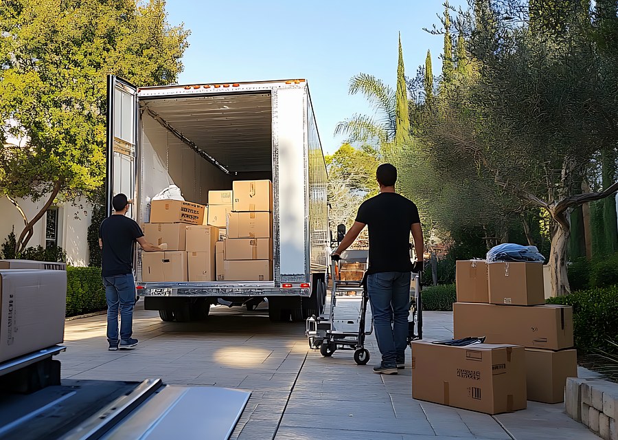 Movers loading a truck in Washington, District of Columbia