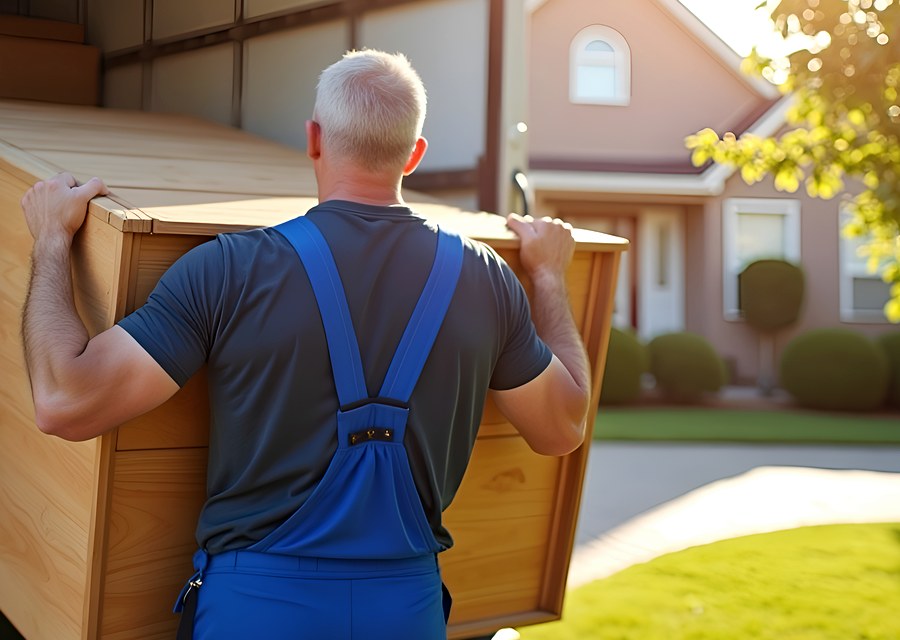 Movers loading a truck in South Charleston, West Virginia