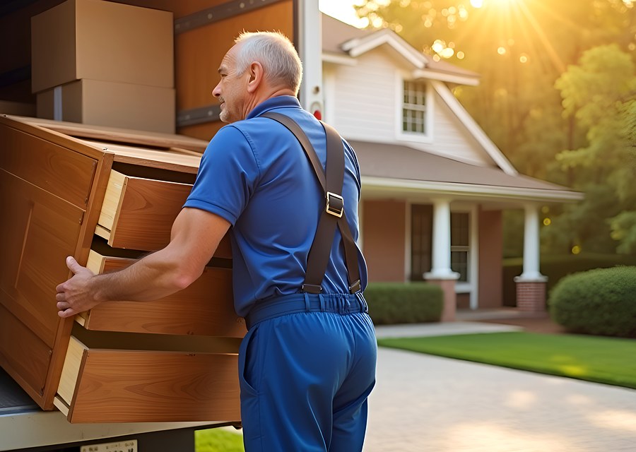 Movers loading a truck in Tucson, Arizona