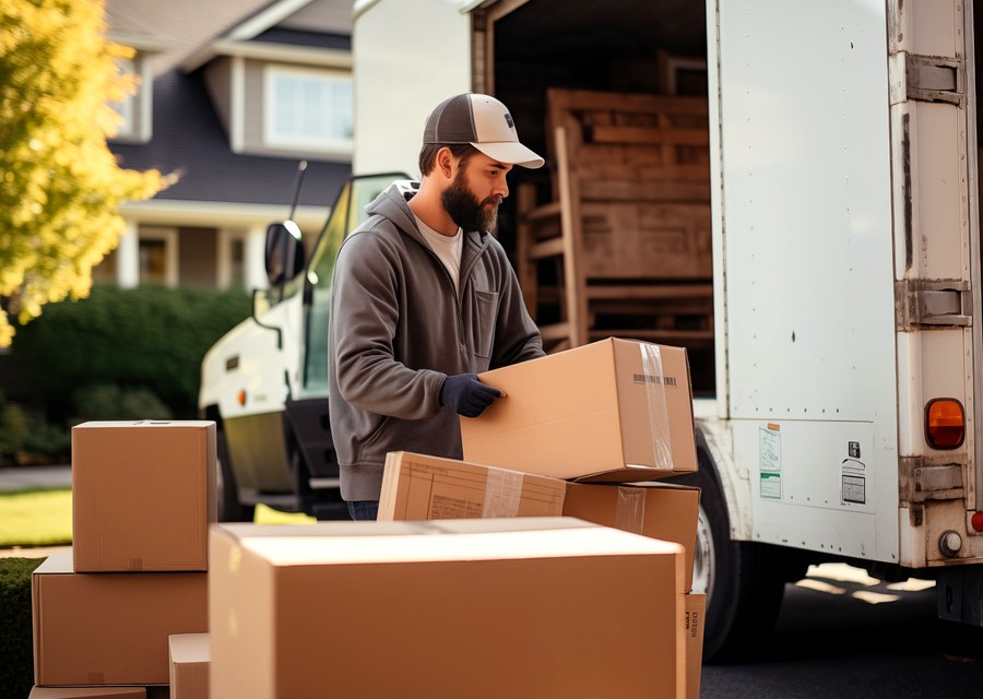 Movers loading a truck in Salt Lake City, Utah