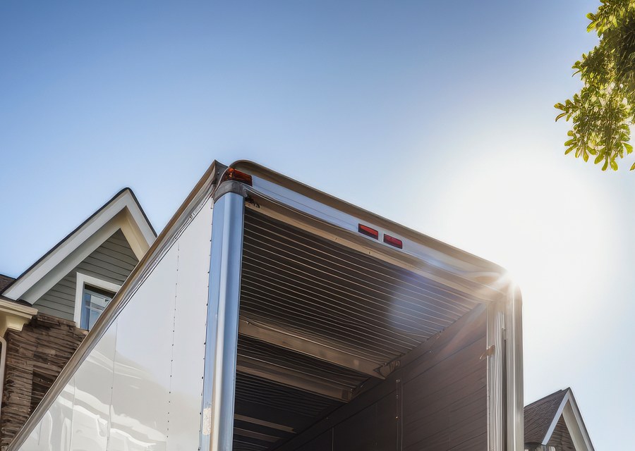 Movers loading a truck in Hartford, Connecticut