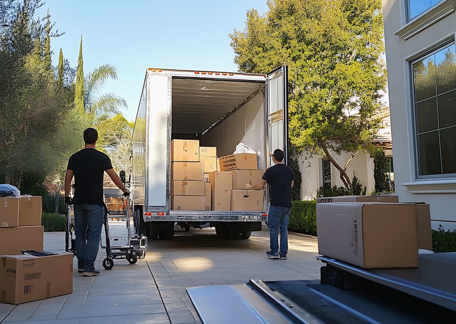 Movers loading a truck in Meridian, Idaho