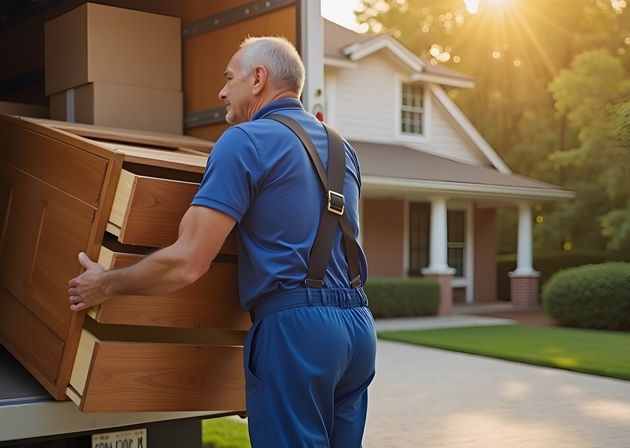 Movers loading a truck in Cincinnati, Ohio