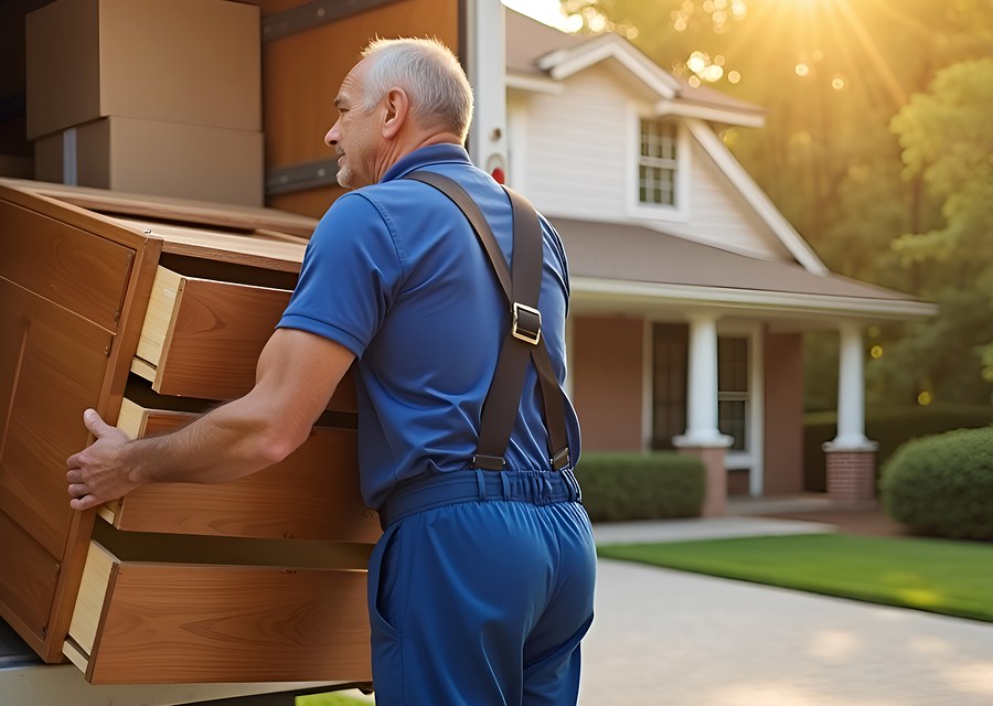 Movers loading a truck in Dallas, Texas
