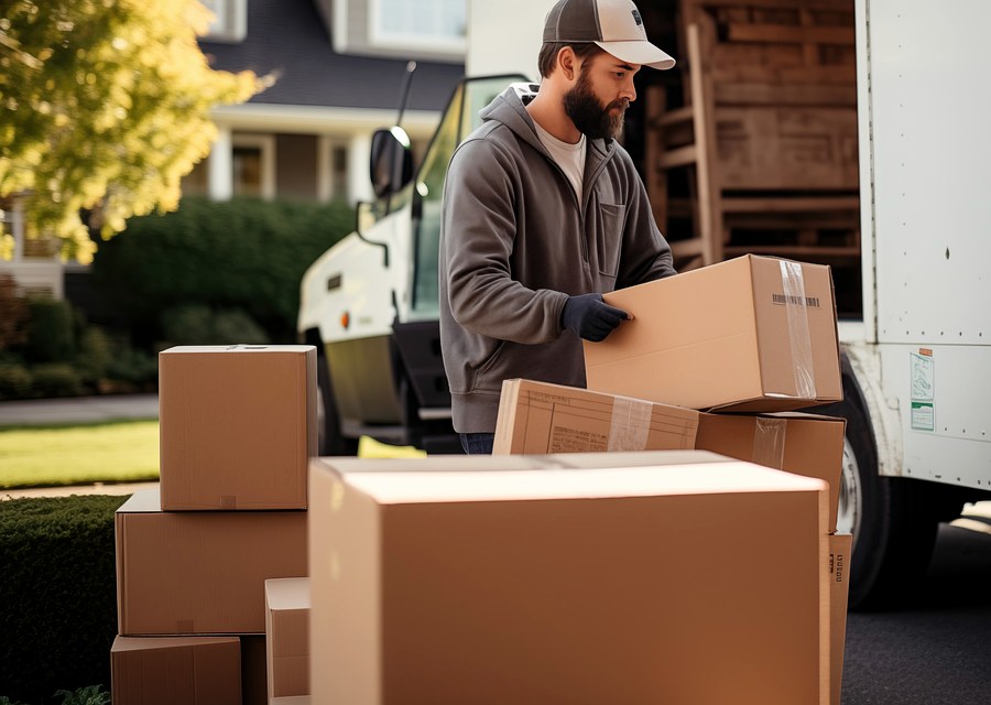 Movers loading a truck in Atlanta, Georgia