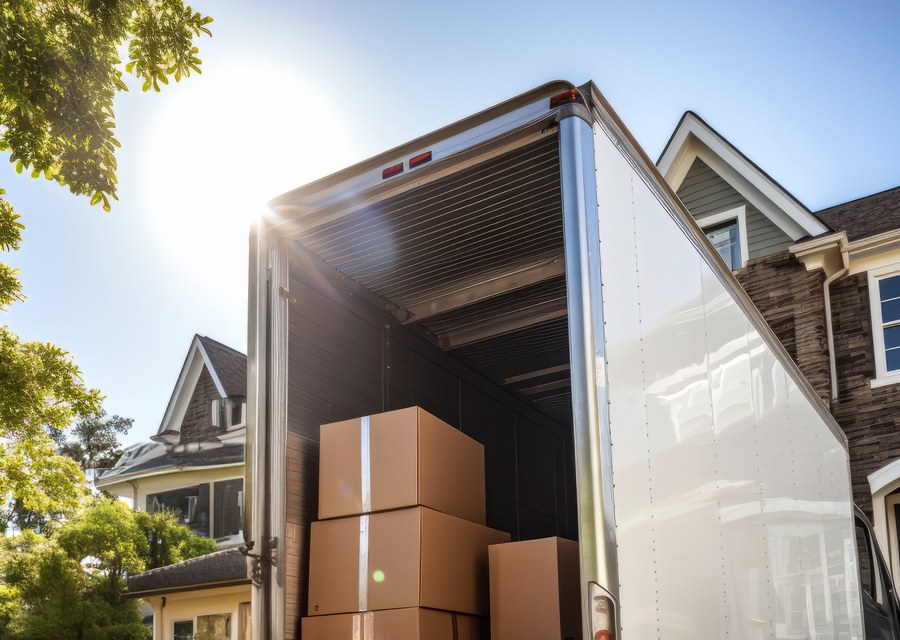 Movers loading a truck in Paterson, New Jersey