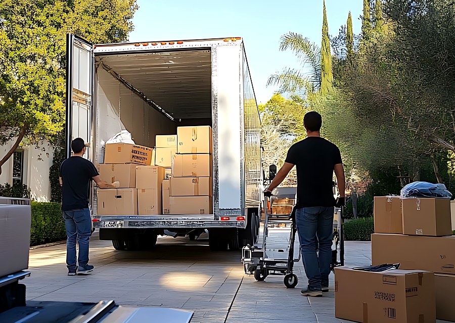 Movers loading a truck in Tulsa, Oklahoma