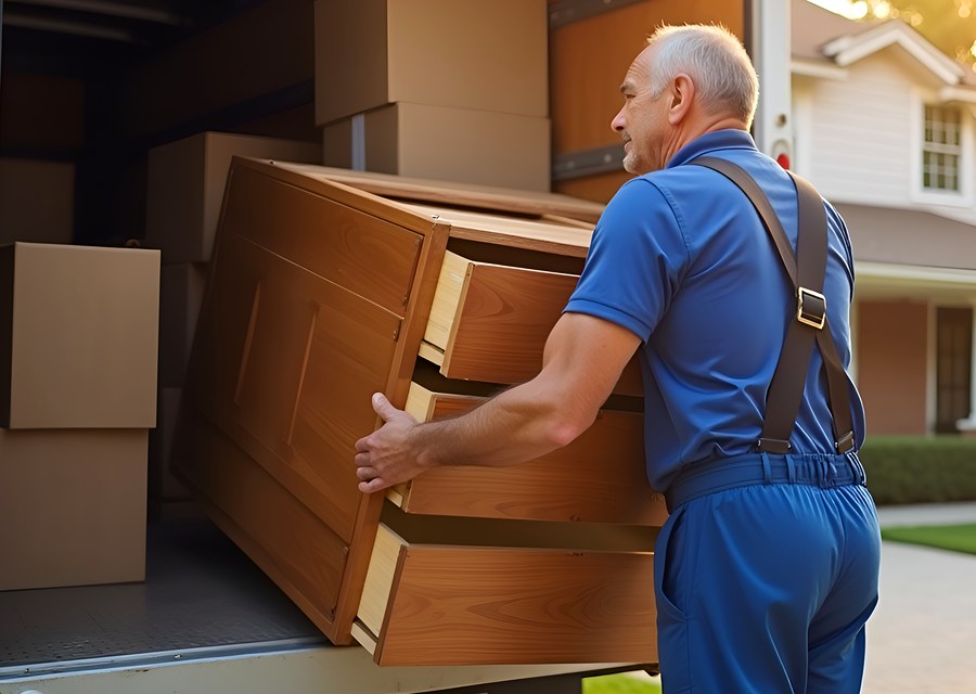 Movers loading a truck in Newark, Delaware