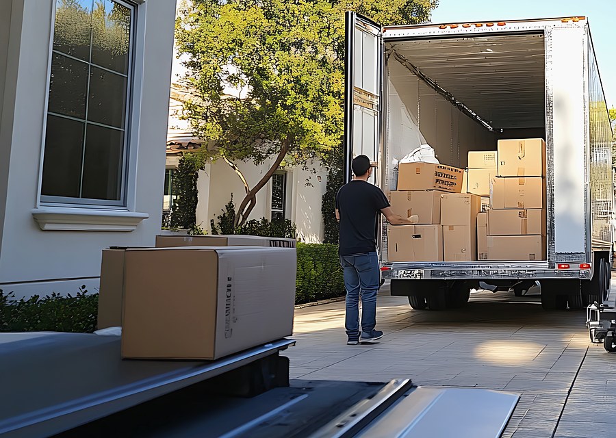 Movers loading a truck in Toledo, Ohio