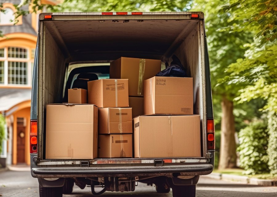 Movers loading a truck in Providence, Rhode Island