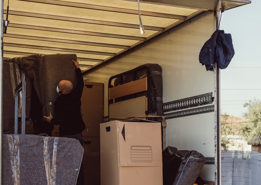 Movers loading a truck in Phoenix, Arizona
