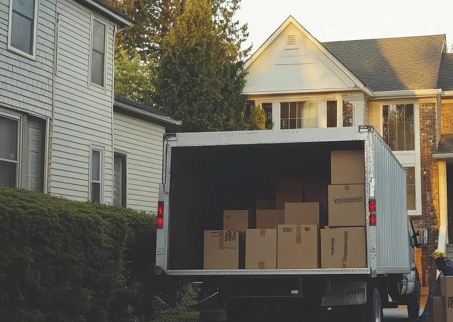 Movers loading a truck in Fargo, North Dakota