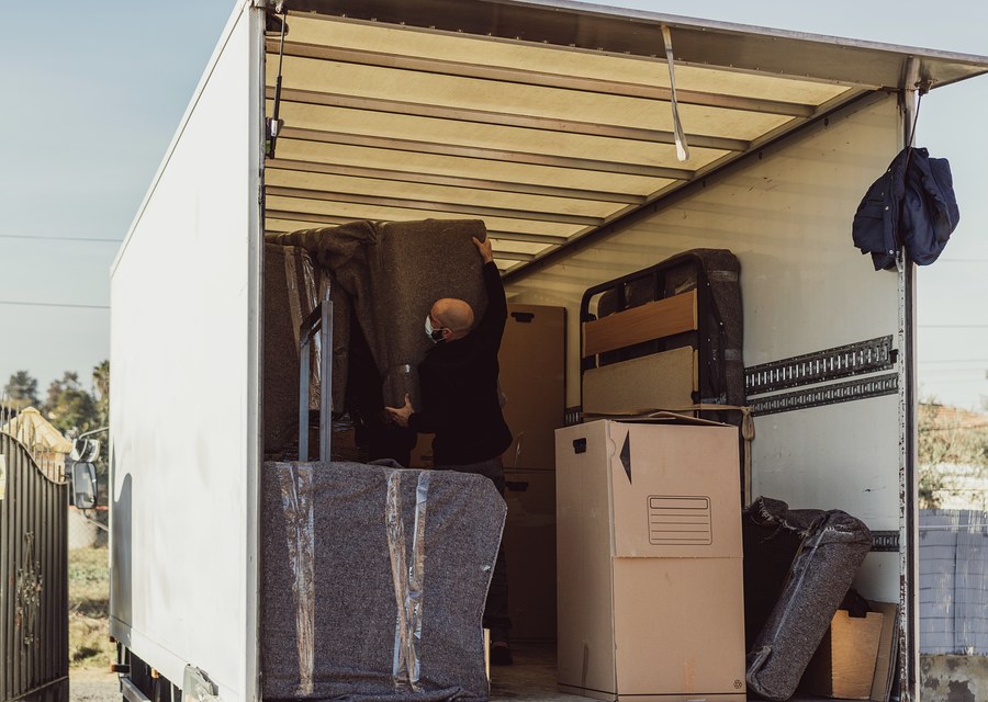 Movers loading a truck in St Petersburg, Florida